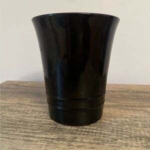 Black glass vase